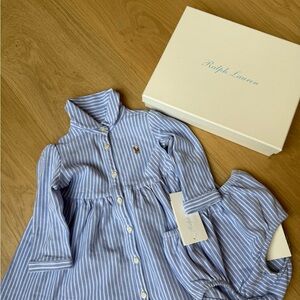 Polo Ralph Lauren dress and bloomers (size 6 months)
